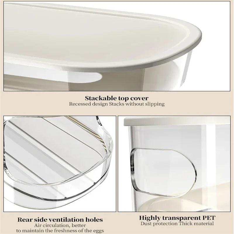 Double Layer Rolling Egg Dispenser Refrigerator Egg Storage