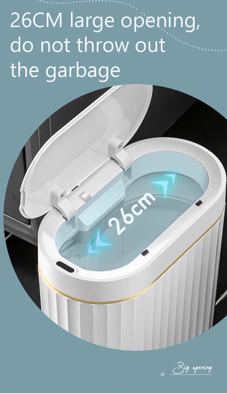 Smart Sensor Trash Can For Kitchen Garbage