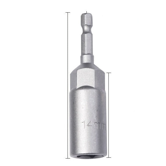 Greener One Pcs 80mm Length Extra Deep Bolt Nut Driver Bit 6.35mm Hex Shank Wrench Socket Screw Driver for Power Tool - enoughdream.com