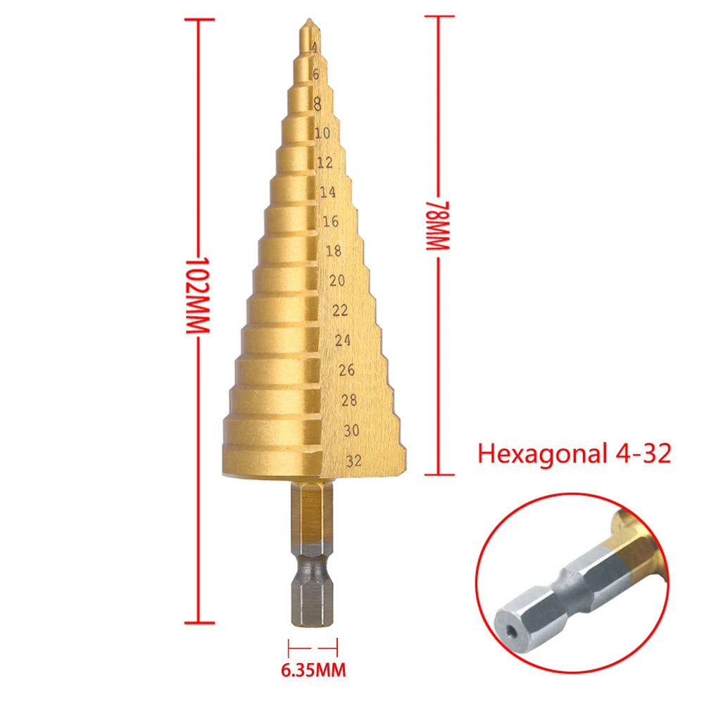 Titanium Coated Step Drill Metal Tool