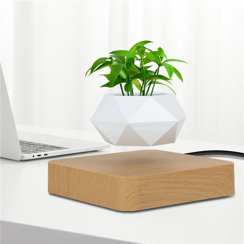Magnetic Suspension Floating Pot Potted Plant Home Desk Decor