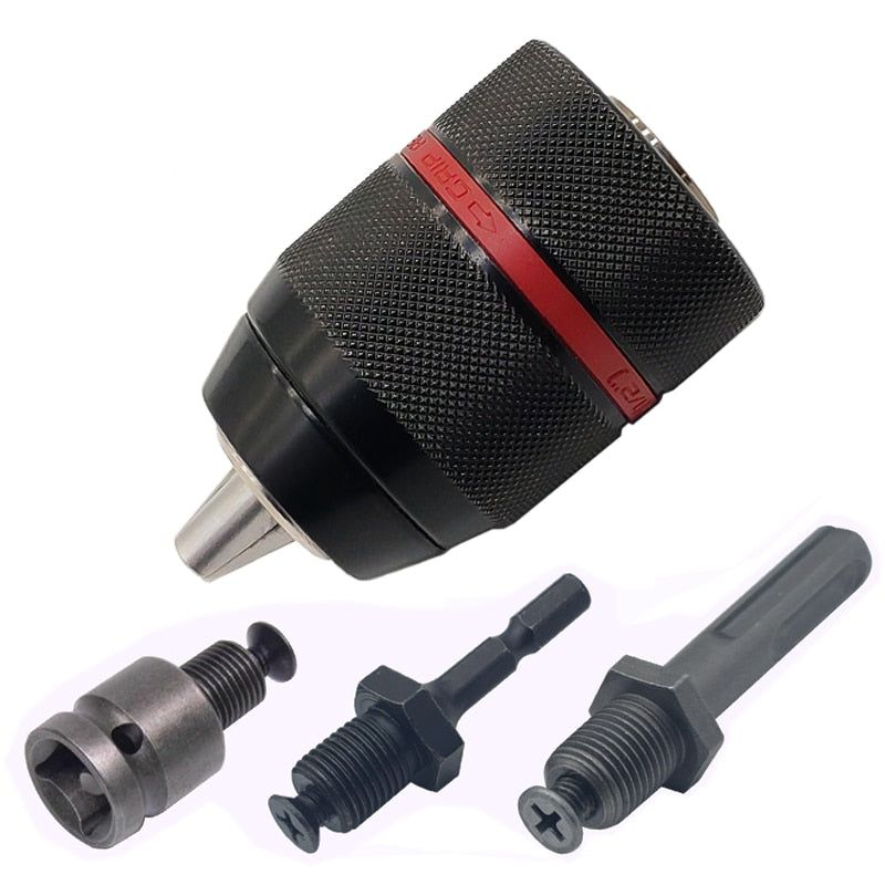 Metal Heavy Duty 1/2-20UNF 13mm Keyless Drill Chuck Hex Shank - enoughdream.com