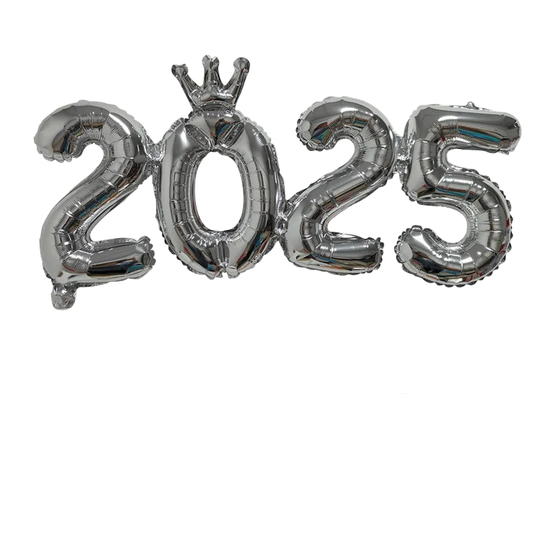 2026 Gold Crown Foil Number Balloons for 2026 - New Year Christmas Eve Festival Party