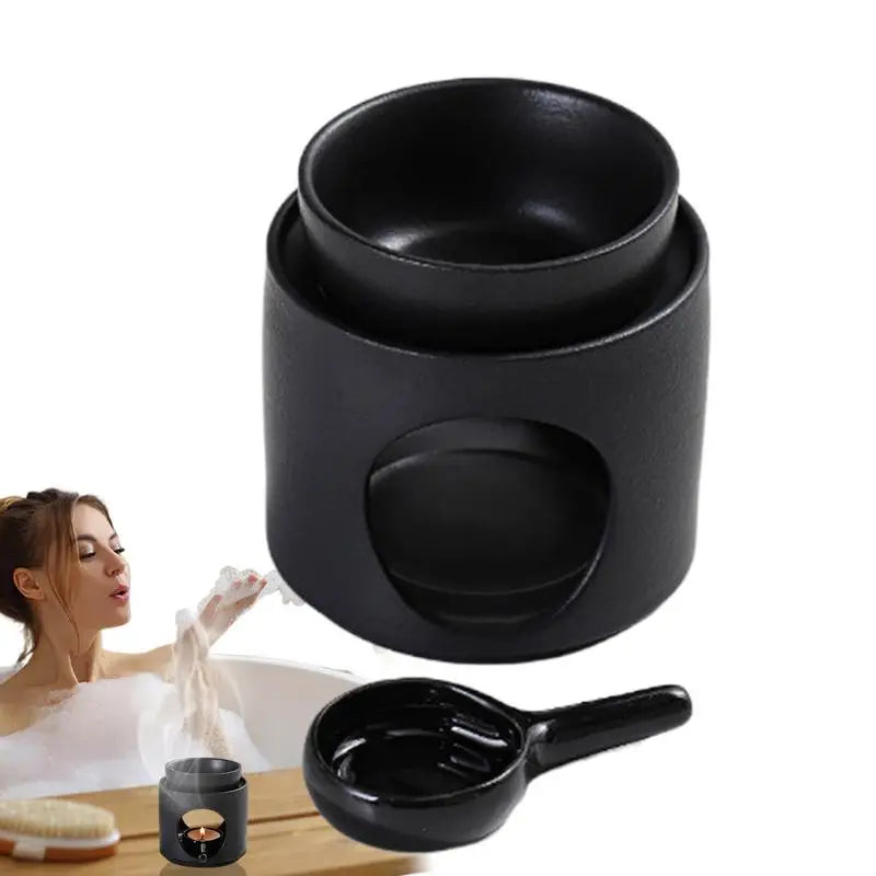 Ceramic Aroma Burner Essential Oil Lamp Hollowing Candle Decoration