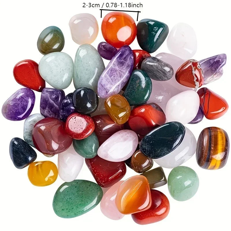 Bag Natural Tumbled Stones And Mix Color Crystals Bulk
