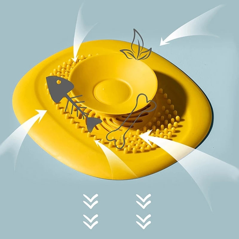 Silicone Kitchen Sink Plug Shower Filter Drain Cover - enoughdream.com