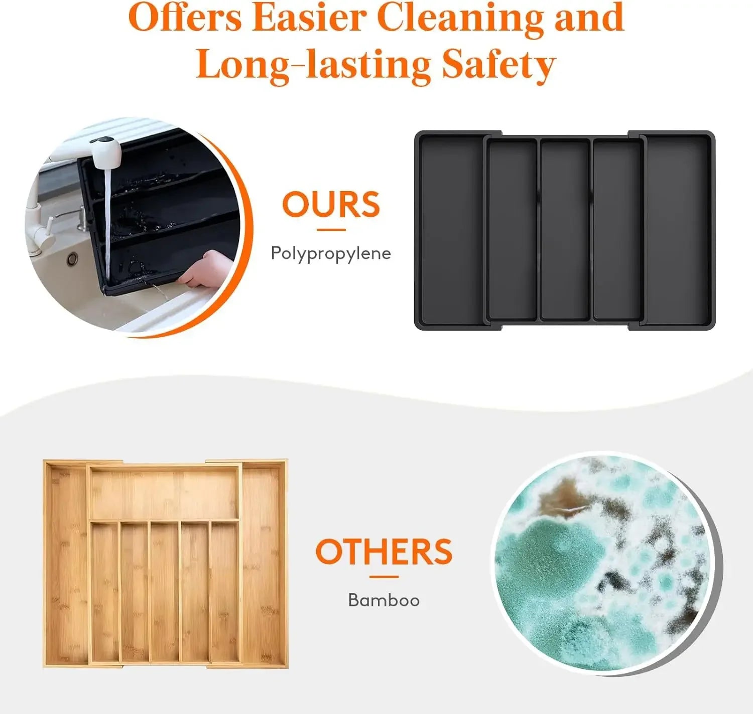 Drawer Organizer for Kitchen Talheres - Expansive and Adjustable Tray for Colheres