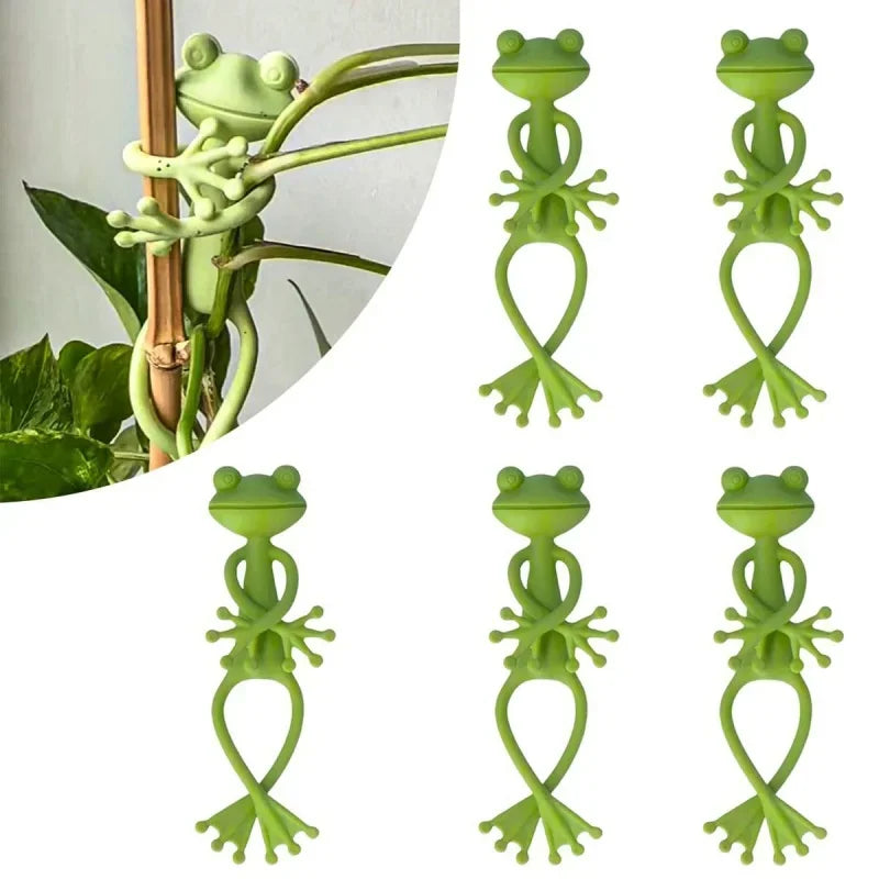 Frog Shaped Plant Tie Reusable Cable Wire Garden Plant