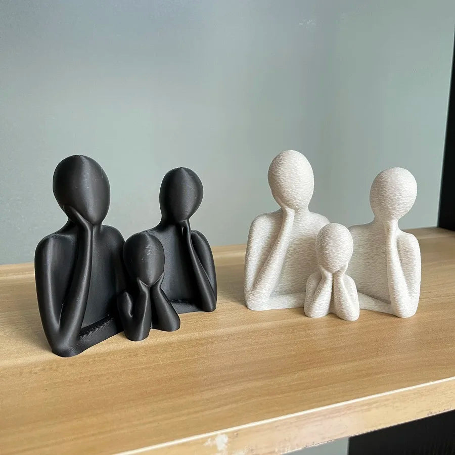 A family decorated wedding statue for three people - perfect as an anniversary