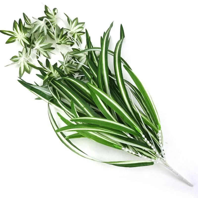 Artificial Plants Wall Hanging Chlorophytum Potted Green PVC 65cm