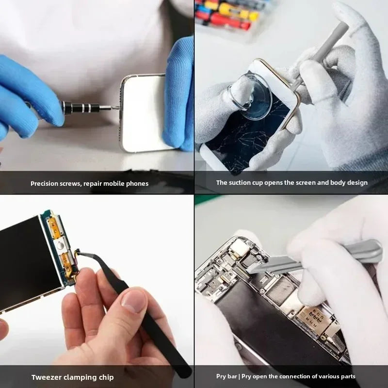 Set 115 in 1 Electronics Repair Tools Nut Driver for Laptop Phone PC Maintenance