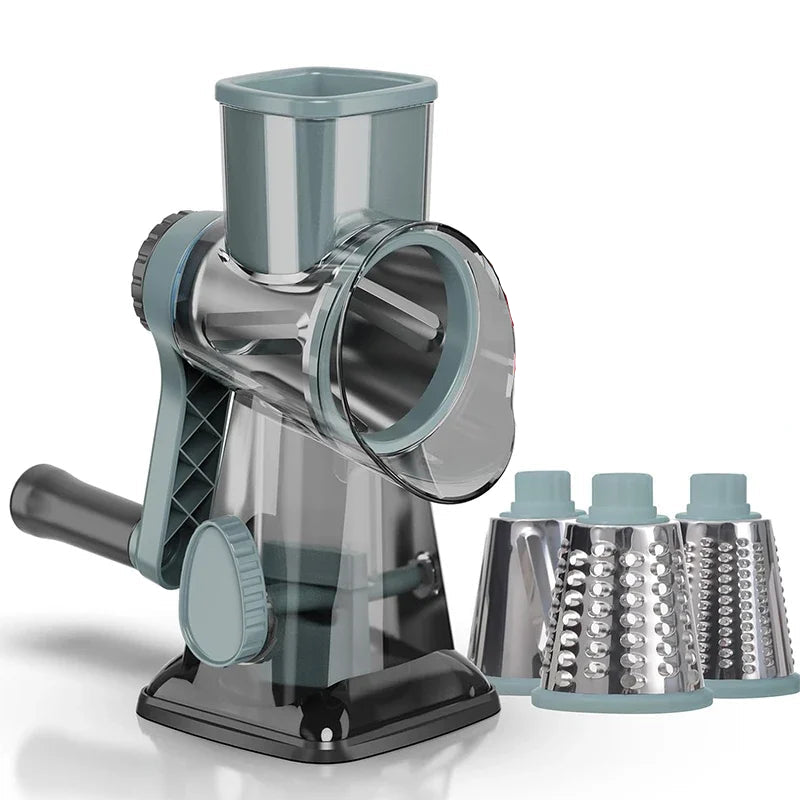 Manual 3-in-1 Rotary Kitchen Slicer Grater Nut Grinder