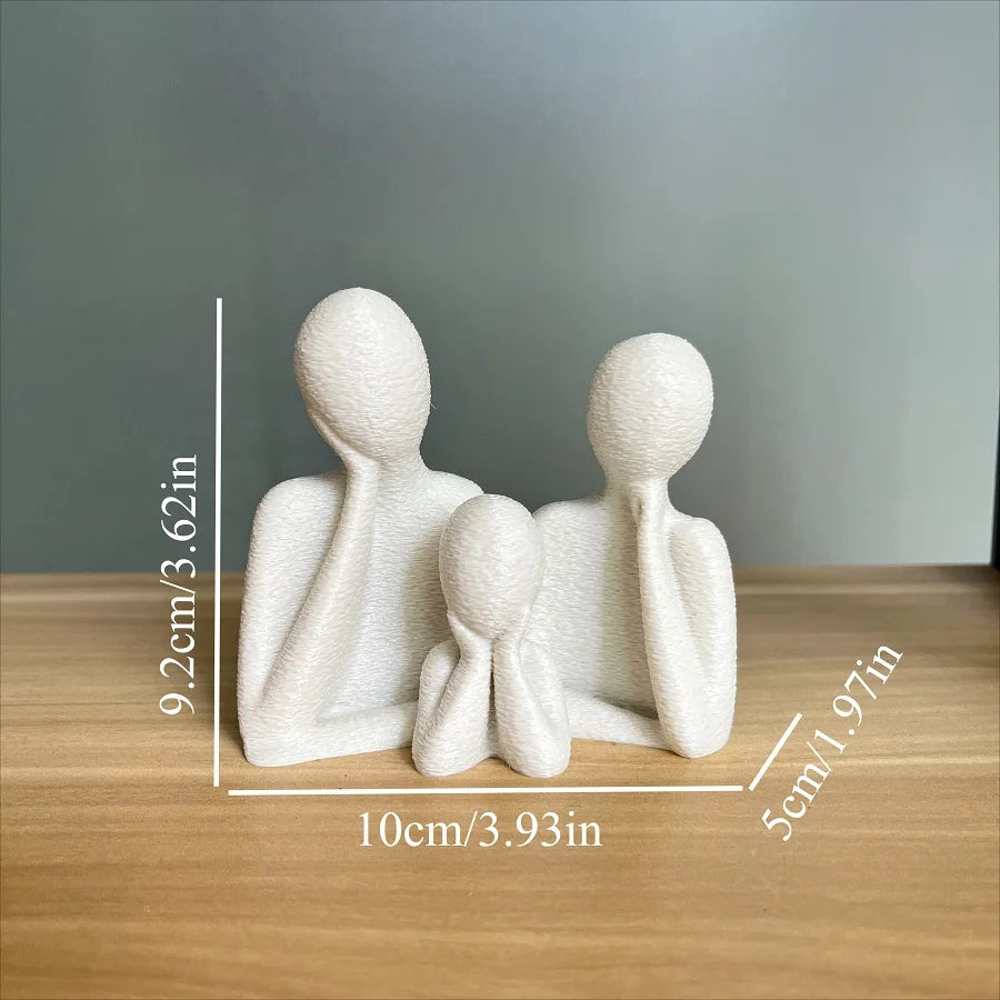 A family decorated wedding statue for three people - perfect as an anniversary