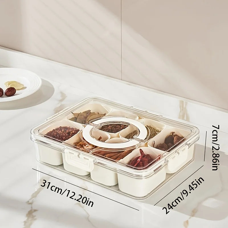 Lunch container with 4 or 8 compartments box for storing food in geladeira