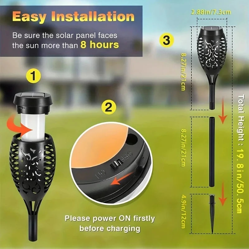 LED Solar Flame Light Outdoor Decorations