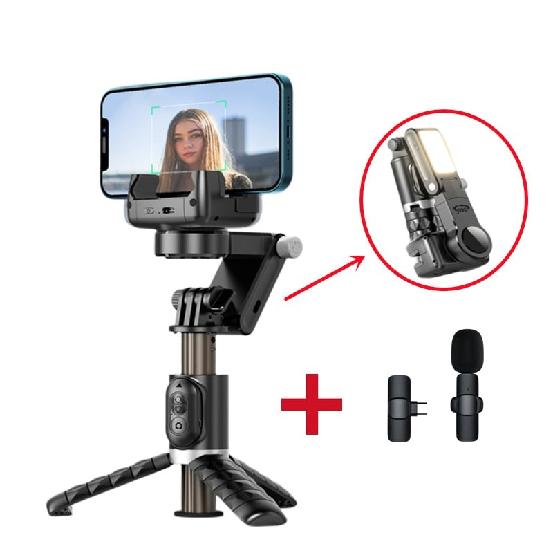 360 Rotation Following shooting Mode Gimbal Stabilizer Selfie Stick Tripod - enoughdream.com