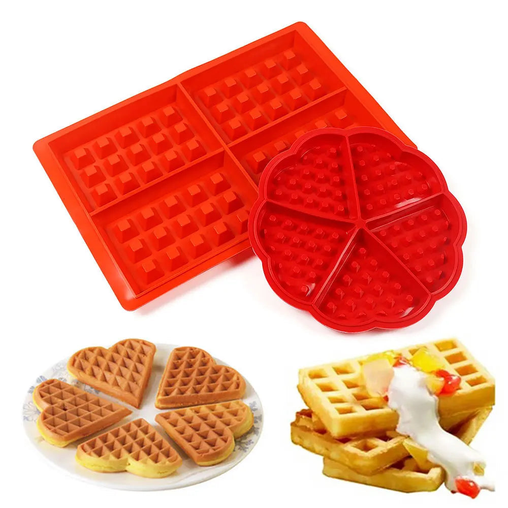 Round square silicone mold for waffle pancake cooking tools