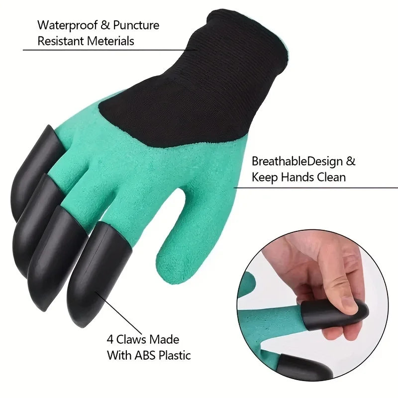 Garden Gloves With Claws Dig, Plant, Weed