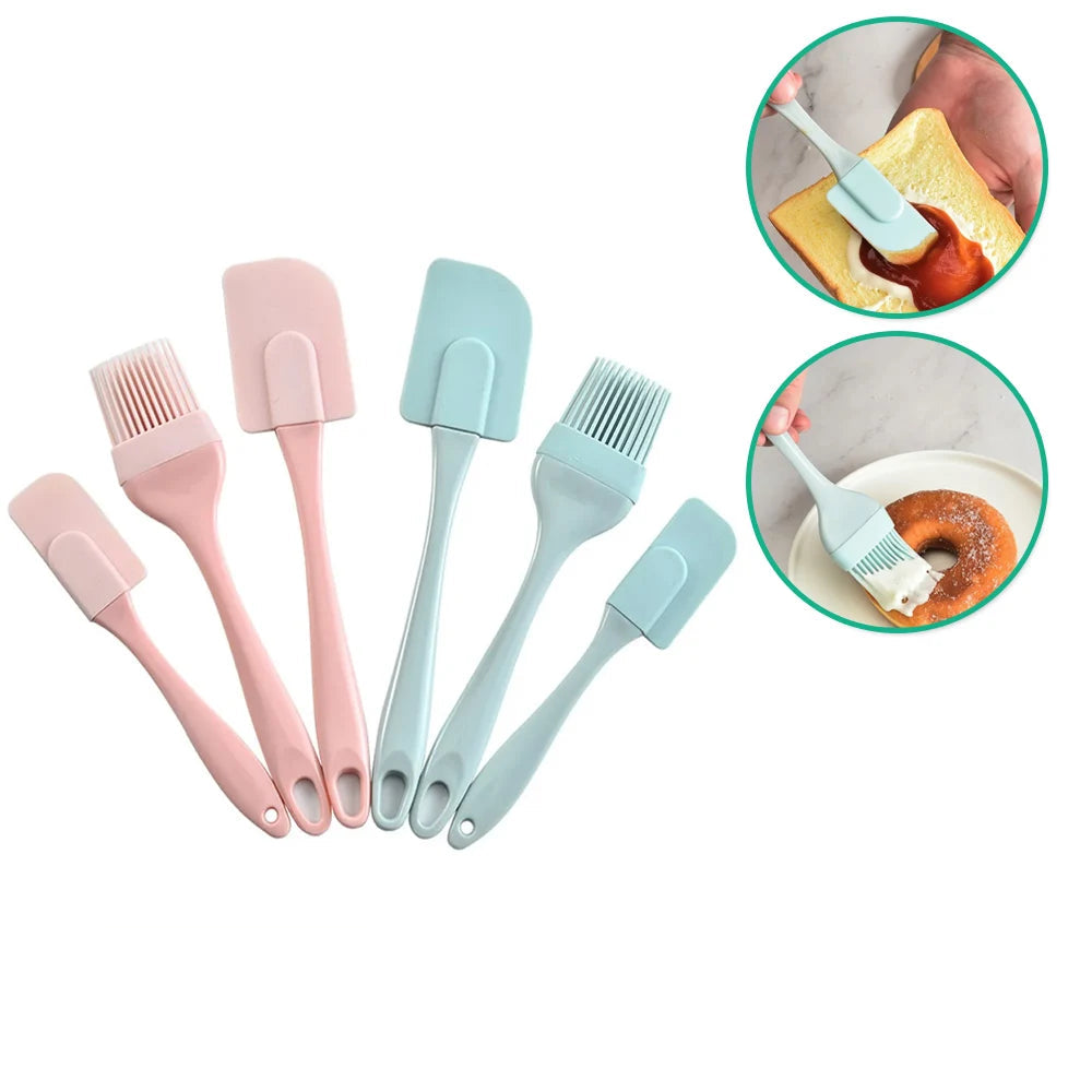 3Pcs Non-Stick Silicone Cream Scraper Bread Cake