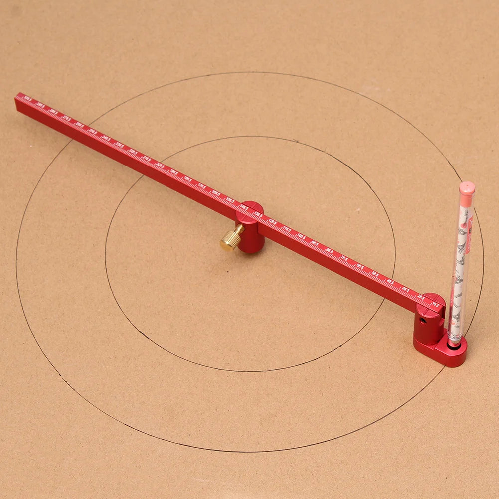 Ruler Aluminum Scribing Circle Ruler Compass 32cm