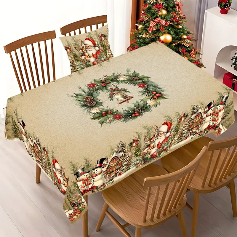 Table Cover Christmas Decorations for Home - 2025 Xmas Gifts Navidad Noel New Year 2026