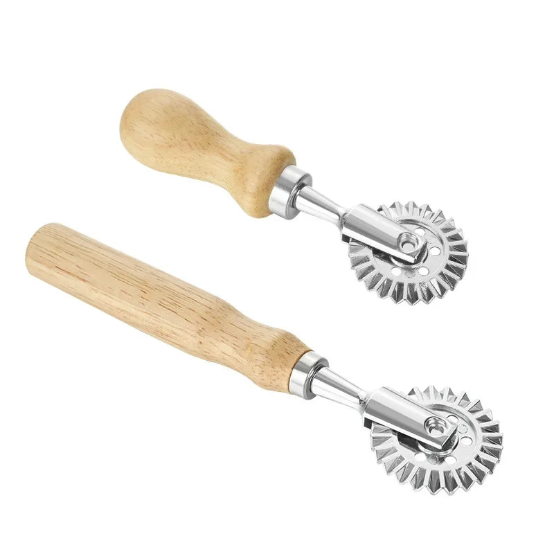 Set of stainless steel cutters dough press and cutter ravioli and biscuit.