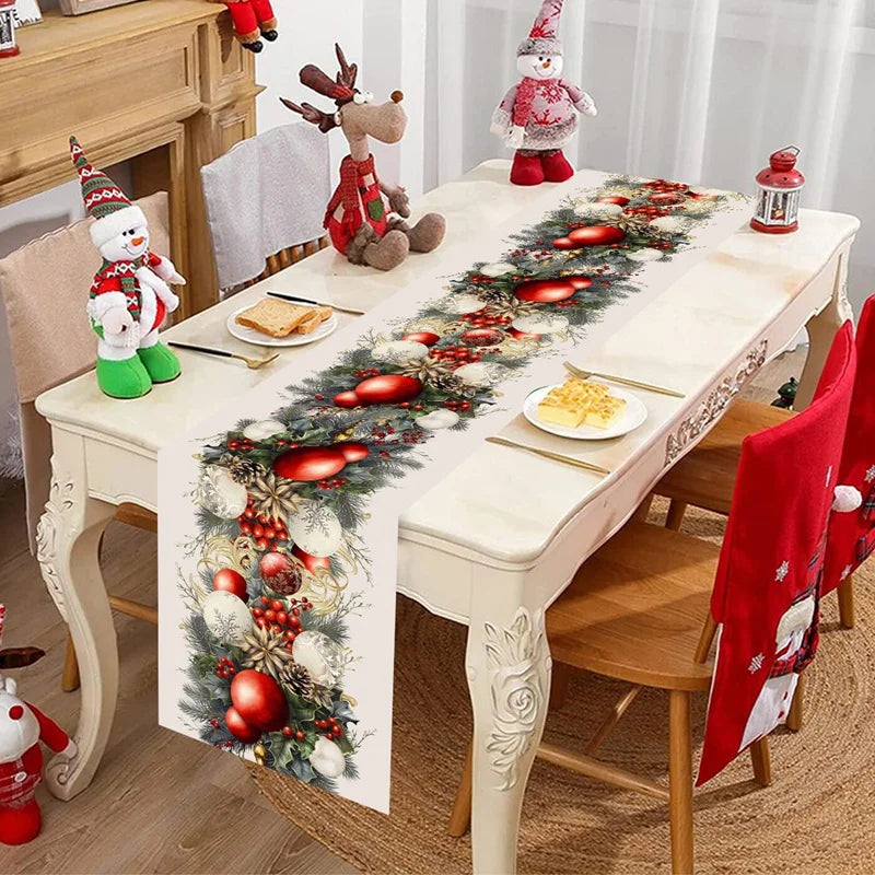 Christmas Table Runner Merry - Christmas Decoration For Home Xmas Table Decor