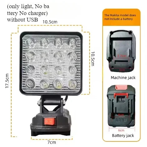 Outdoor Work Fishing Handheld Emergency ToolLight No Battery No USB
