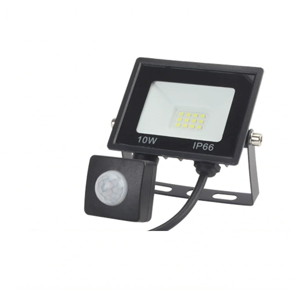 LED PIR Motion Sensor Floodlight Outdoor Wall Light White Light For Garden