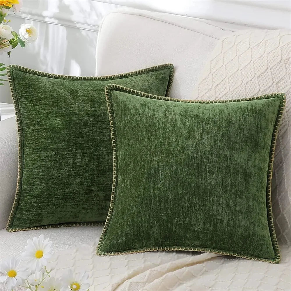 Homaxy chenille cushion cover 50x50cm decorative velvet.