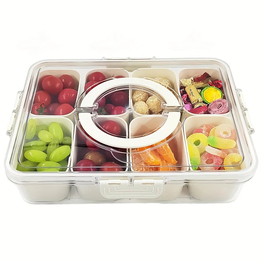 Lunch container with 4 or 8 compartments box for storing food in geladeira
