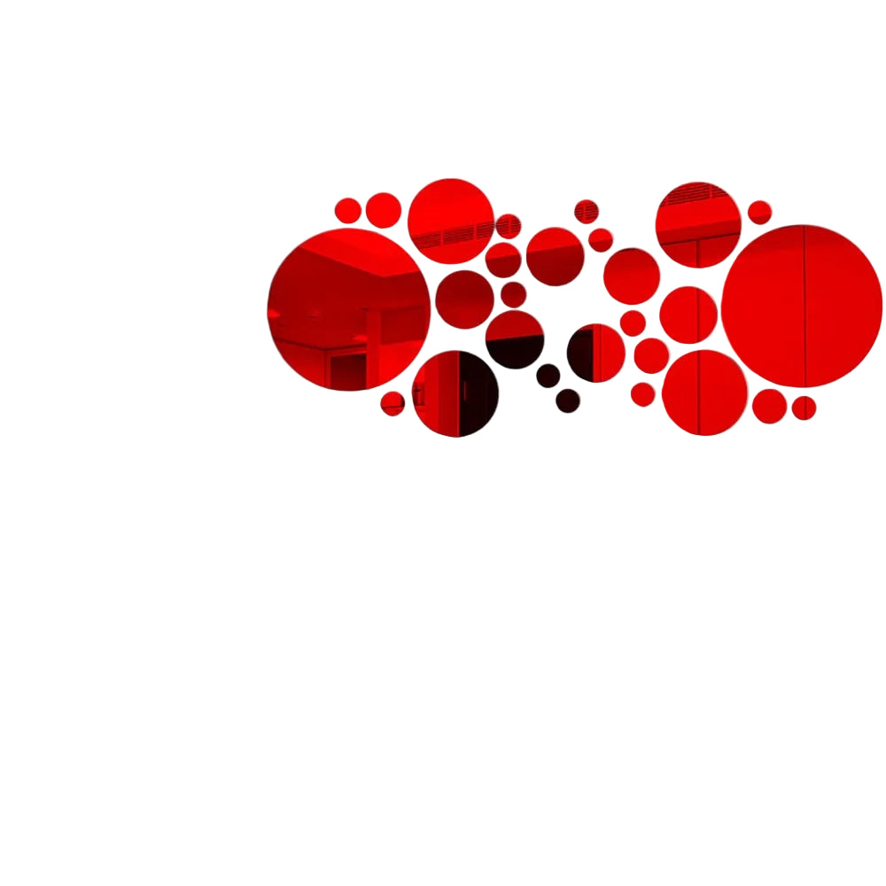 Round Acrylic Mirror Stickers - Kitchen Wall Decor Art for Ceramic