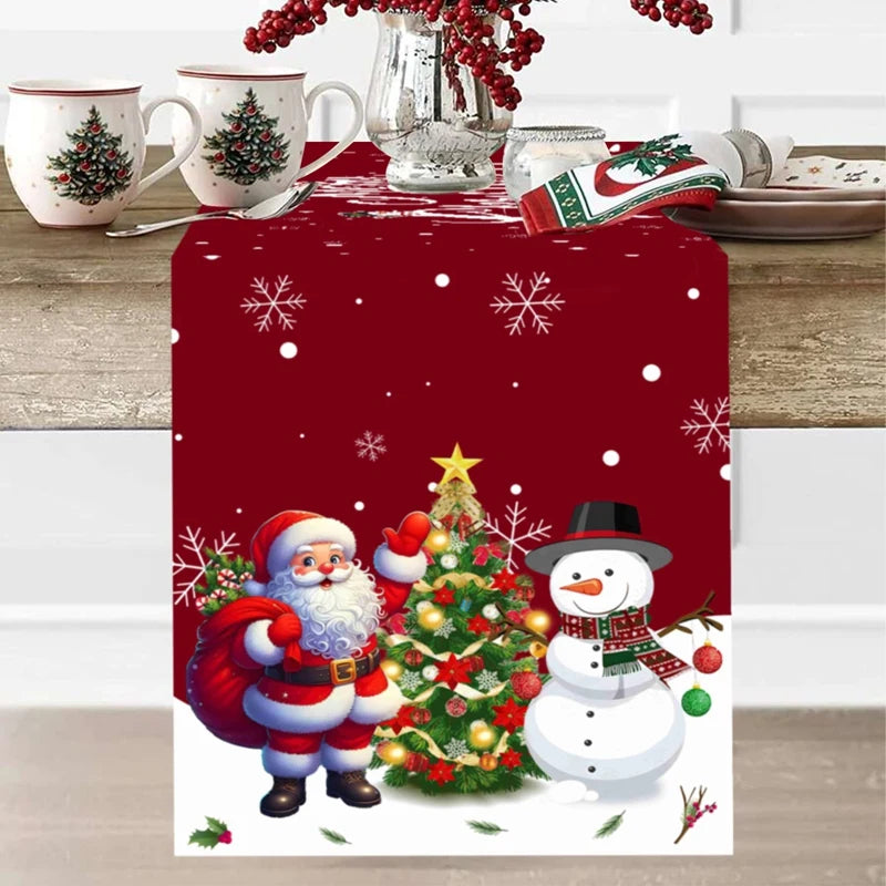 Christmas Table Runner Merry - Christmas Decoration For Home Xmas Table Decor