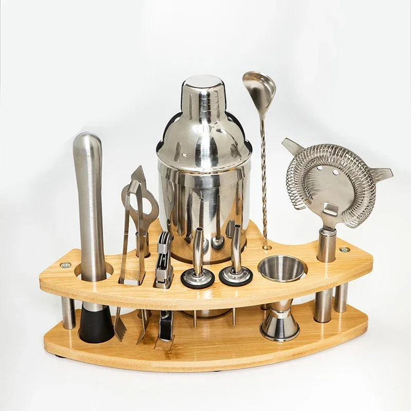 Stainless steel shaker set with 1/3/6/9/11 pieces Boston shaker, bar utensils