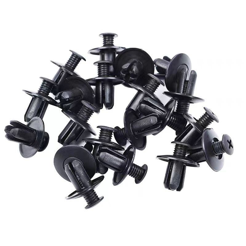 Plastic Rivets Fasteners Screw Car Bumper Fender Black - enoughdream.com