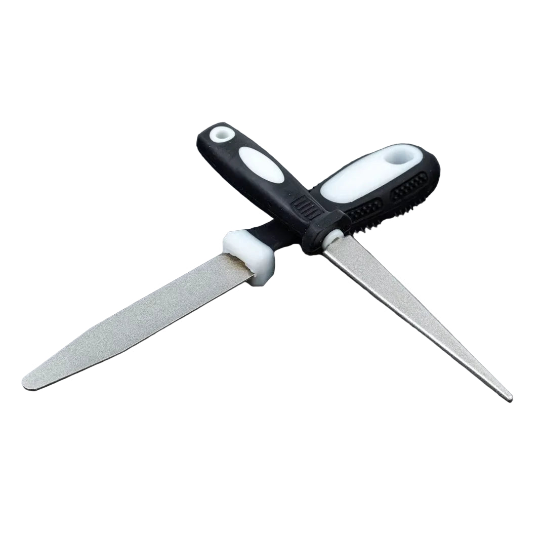 Diamond sharpening stone with one stone and two birds