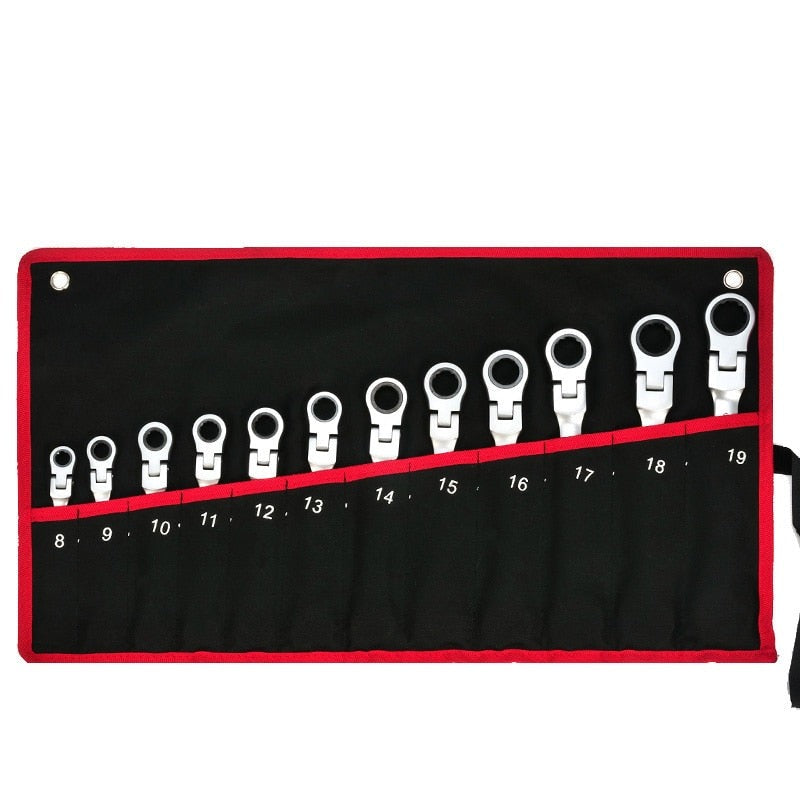 Flex Head Ratcheting Wrench Set,Combination Ended Spanner kits - enoughdream.com