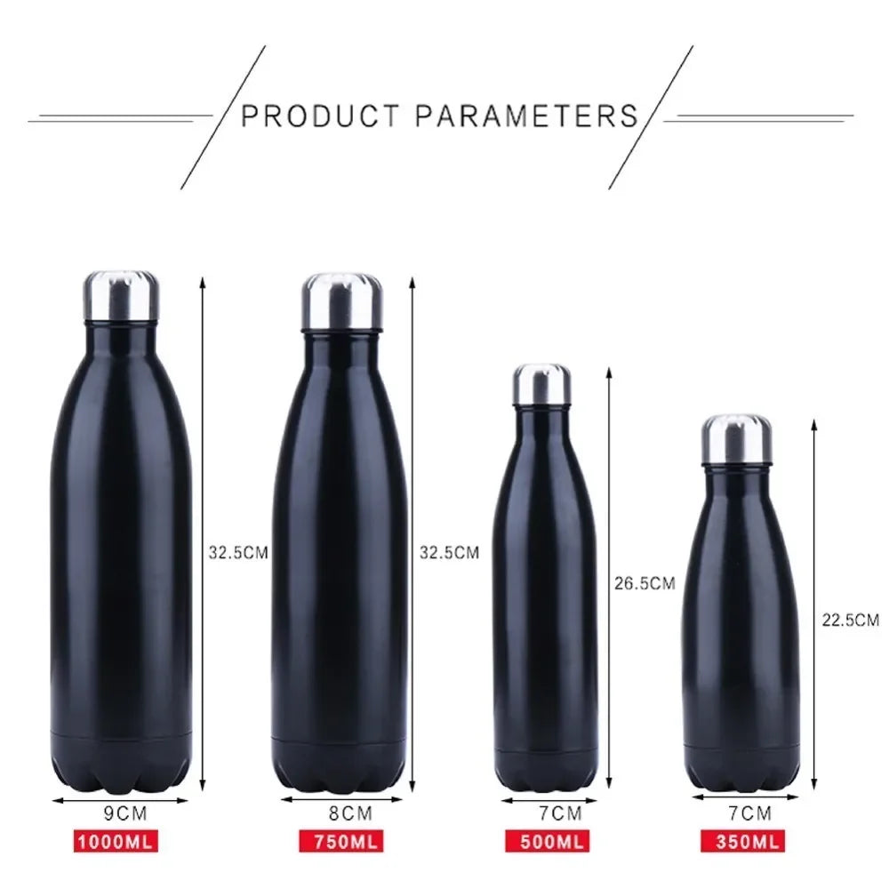Stainless Steel Insulated Vacuum Thermos Water Bottle Double Wall BPA Free Bottles for Sports Bottles
