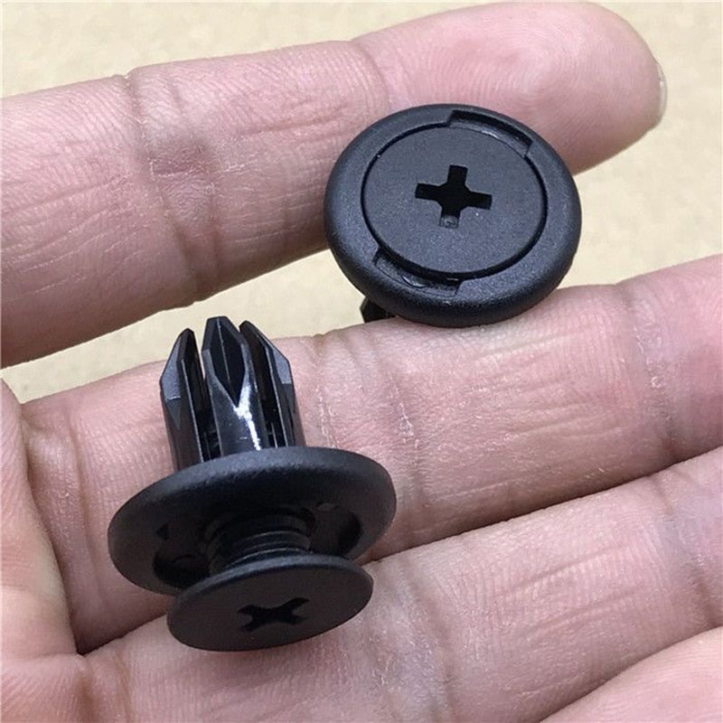 Plastic Rivets Fasteners Screw Car Bumper Fender Black - enoughdream.com