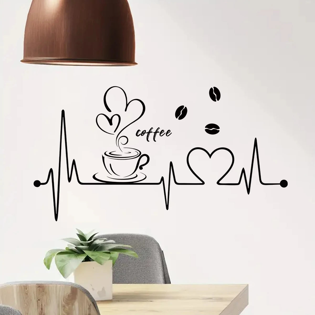 PVC Removable Wall Stickers for Living Room Decor Bedroom Coffee