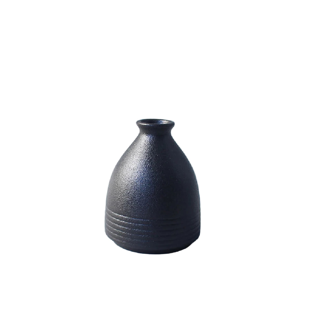 Ceramic small vase black small - vase simple Japanese decoration