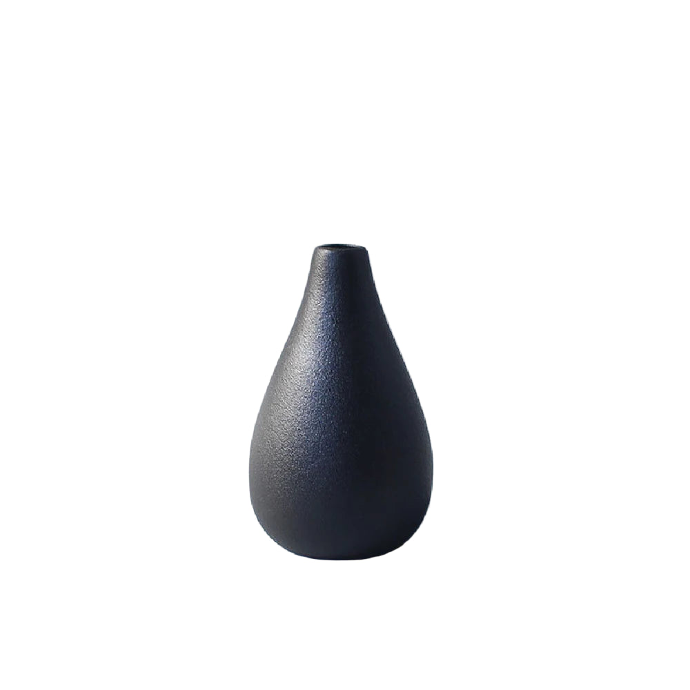 Ceramic small vase black small - vase simple Japanese decoration