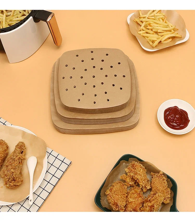 Air Fryer Paper Disposable - Liners for Oven Microwave Steaming Basket