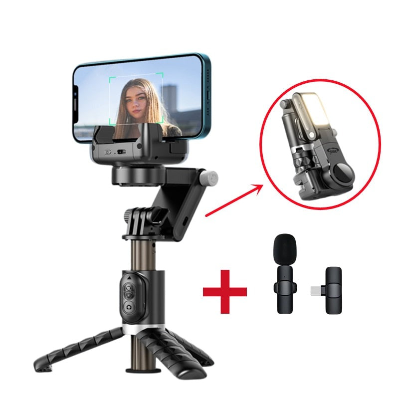 360 Rotation Following shooting Mode Gimbal Stabilizer Selfie Stick Tripod - enoughdream.com