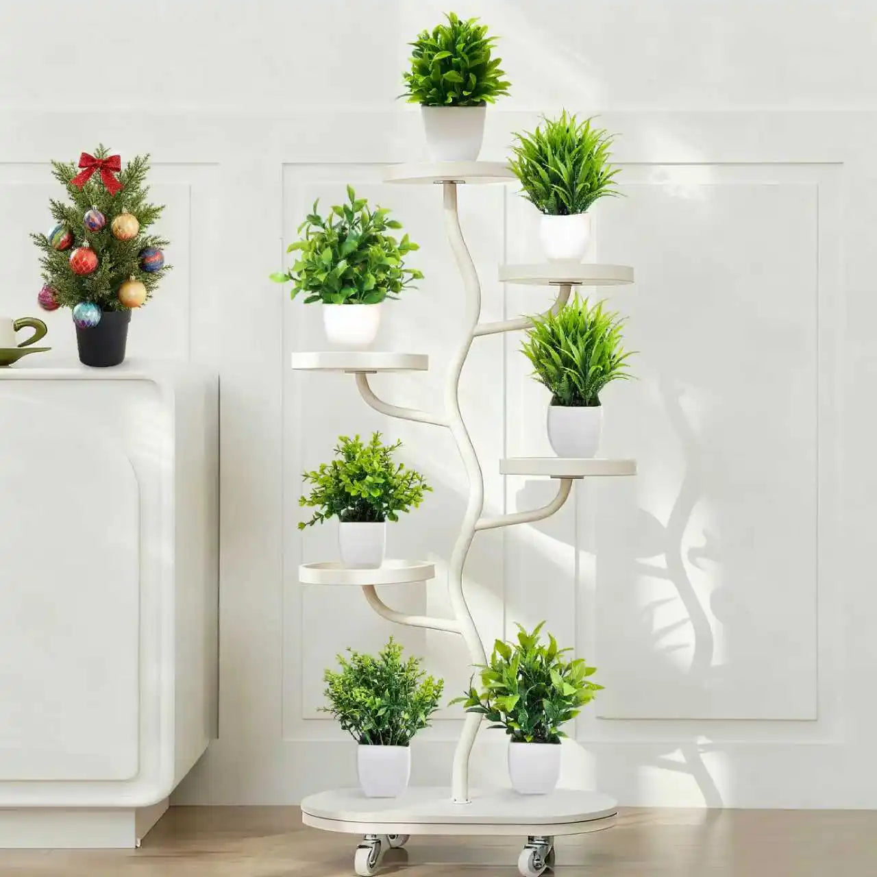 Artificial Christmas Tree, Green Potted Plants, Kitchen