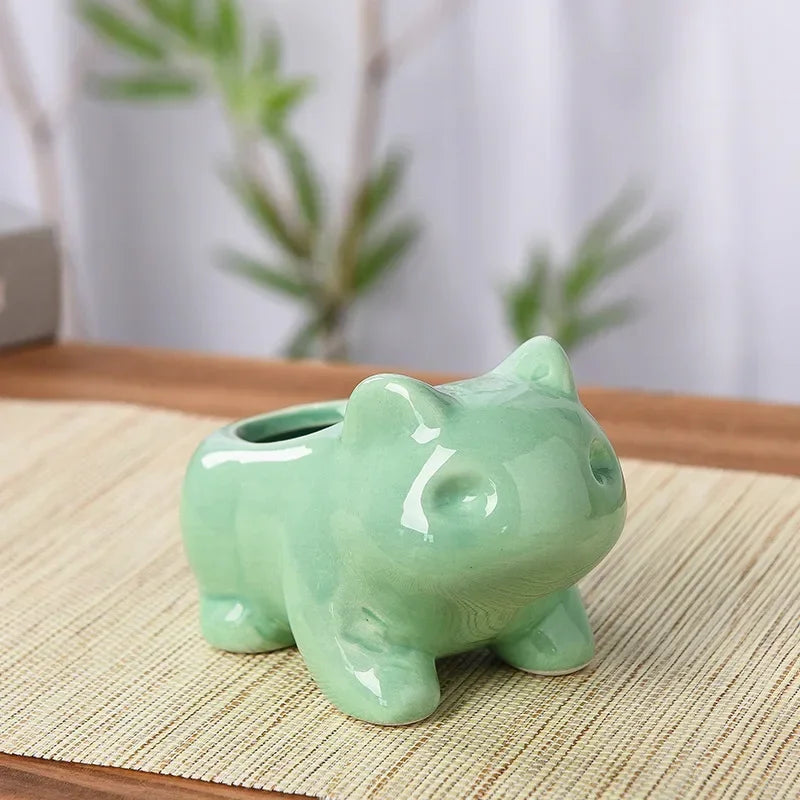 Pot with Hole Cute Green Plants Planter Home Garden Decoration outdoor