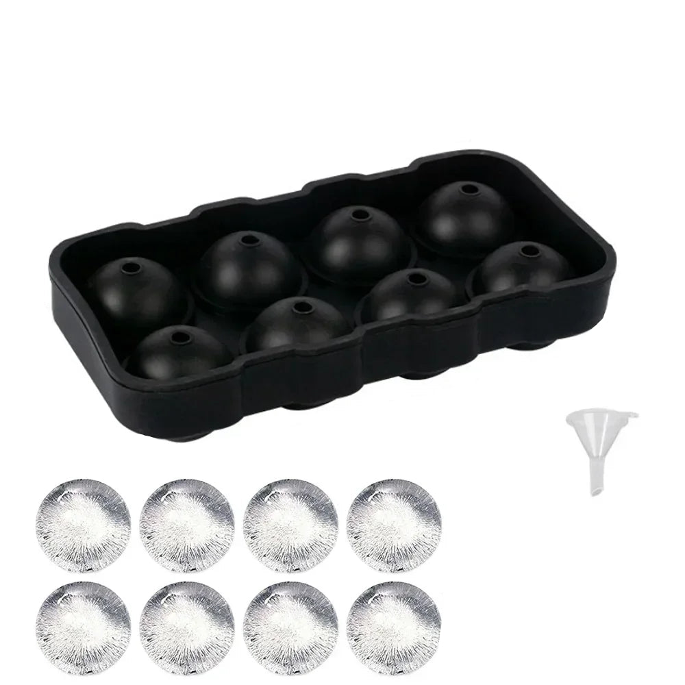 Square Gelo Shape with Tampa, 4/6/8 Cavities for Uísque, Coquetel e Café