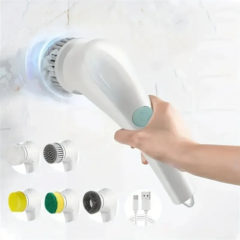 Electric cleaning brush for washing the bathroom and kitchen