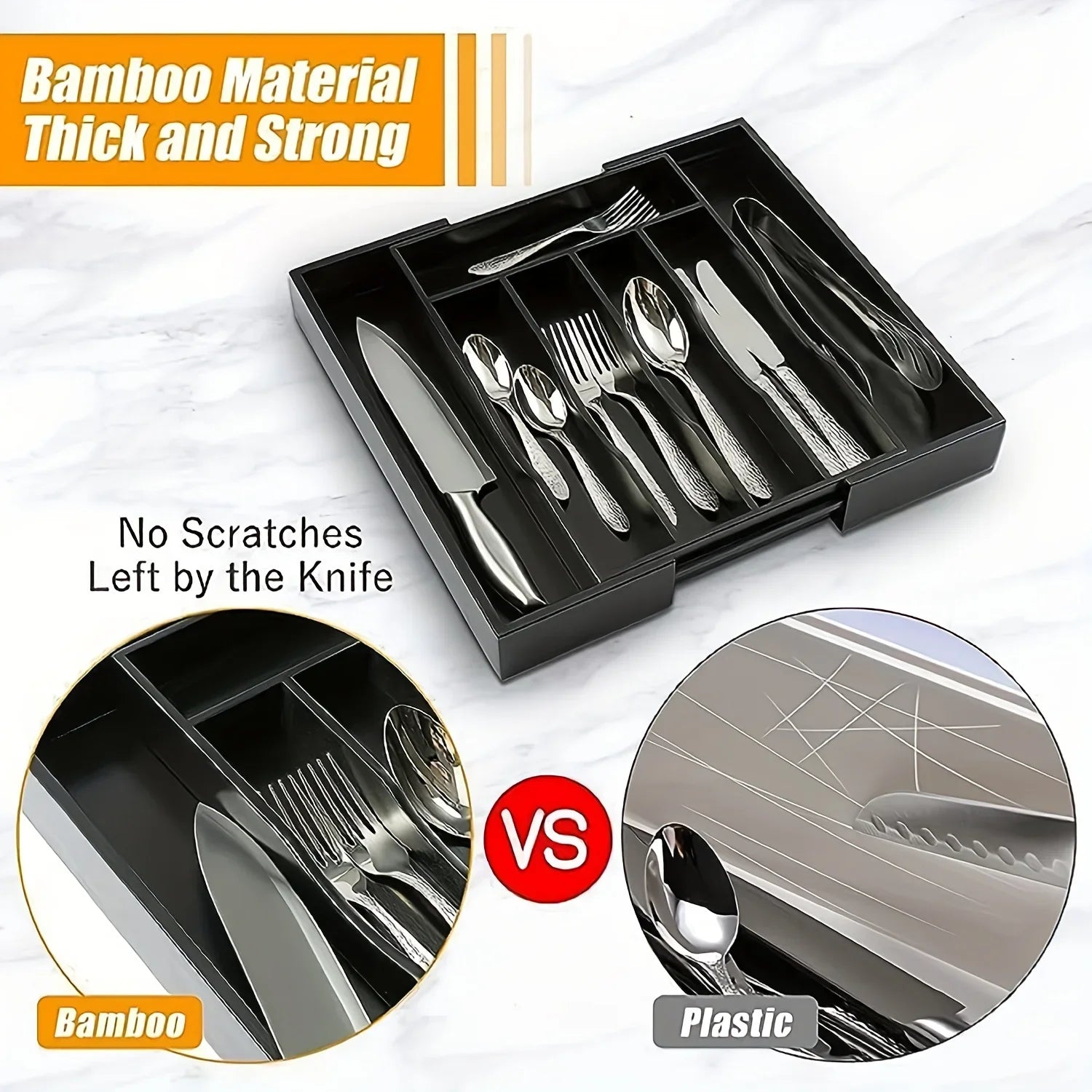 New Expandable Drawer Organizer for Talheres Set of Adjustable Trays for Kitchen Utensils