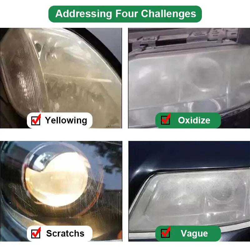 Car Headlight Restoration Polishing Kits - Paste Remove Oxidation Headlight Polish Liquid